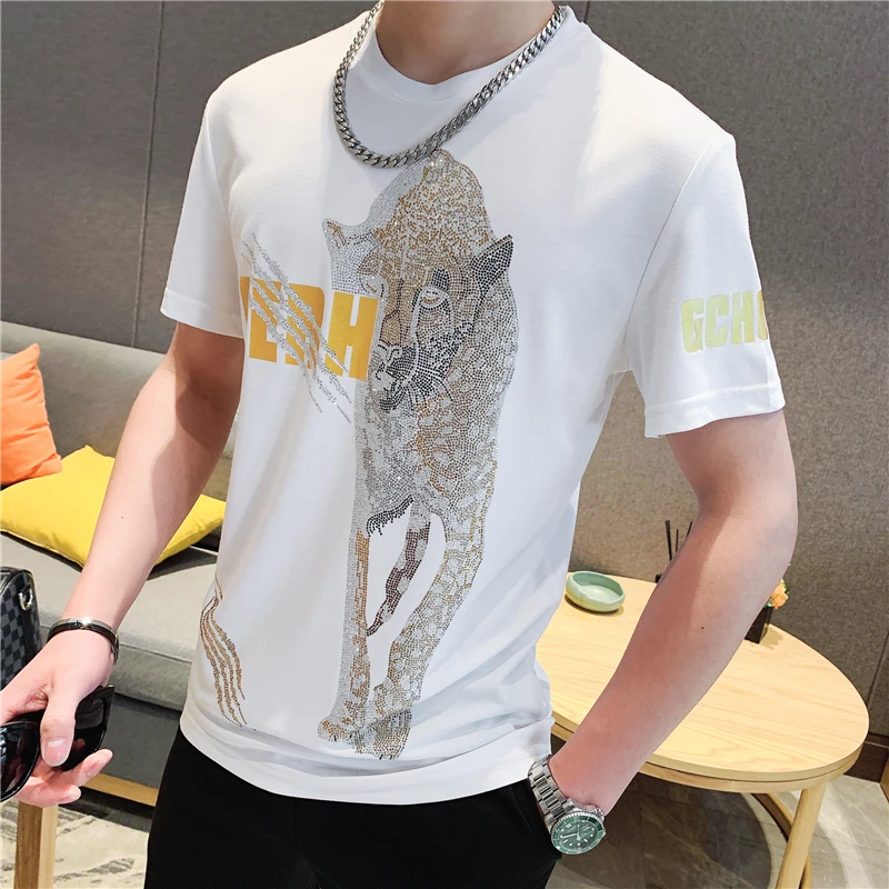 

Casual Short Sleeve T-Shirt suit men's 2021 new fashion summer fashion brand youth two piece set with a handsome set