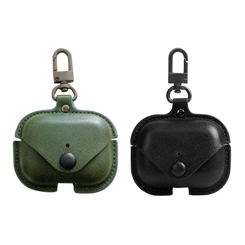 

2PCS 3D Headphone Case For Pro Case Leather Cover For Apple Pro Cases Earphone Bags Straps,Green & Black