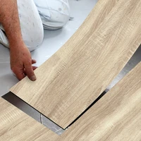 1pcs modern style floor stickers wood grain pvc waterproof self adhesive bedside wall decoration wallpaper decor