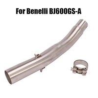 for benelli bj600gs a motorcycle exhaust middle link pipe modified connect section escape tube stainless steel slip on