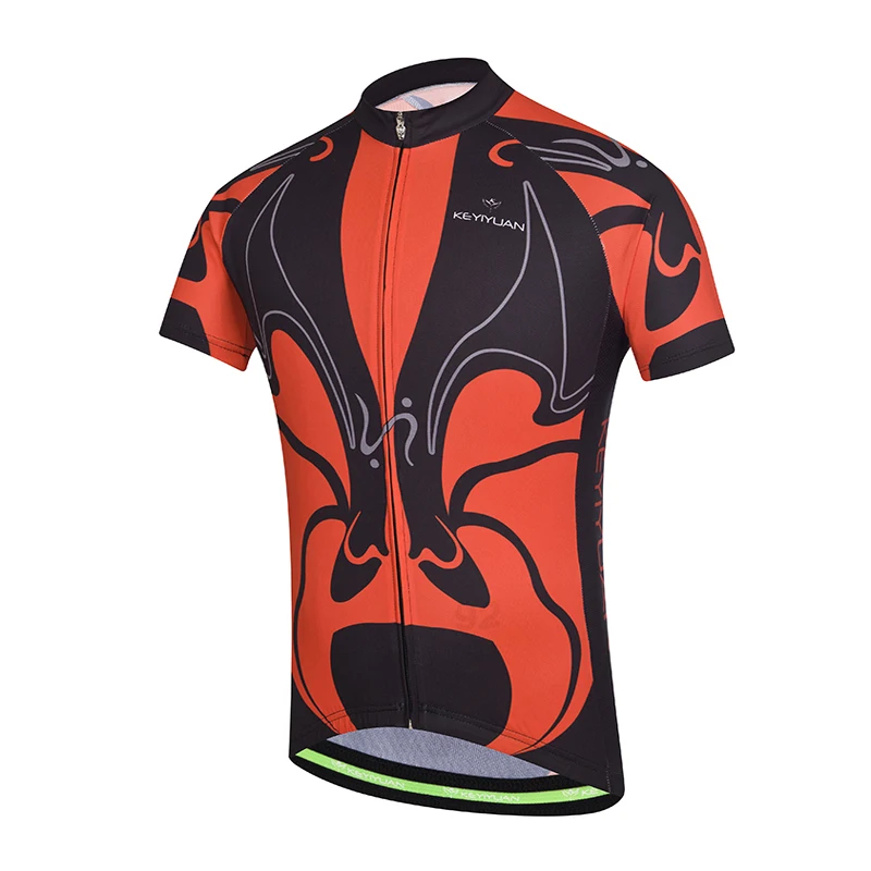 

KEYIYUAN Men Short Sleeve Cycling Jersey Summer Spandex Bike Top MTB Shirt Maillot Velo Homme Camisa De Ciclismo