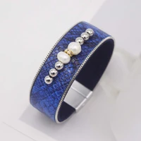 totabc fashion pearl charm leather bracelet for women bohemian multilayer bracelets bangles summer female jewelry