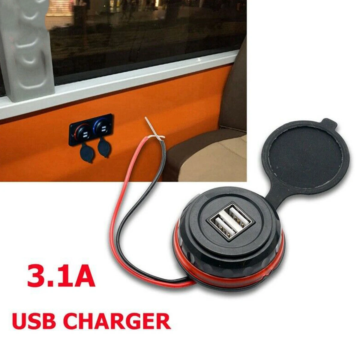 Автомобильное зарядное устройство SOONHUA с двумя USB-портами универсальный адаптер