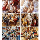 VA-0618 DIY картина маслом по номерам, женская любовь, картина по номерам, Настенная картина, домашний декор, 40x50 см, Наборы для творчества для взрослых