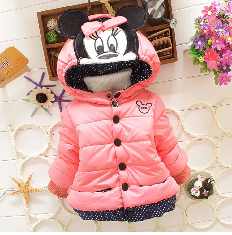 

Girls Jackets Winter Baby Girls Coats Keep Warm Kids Clothes hooded Cotton Girls Outerwear Jackets For Girls Children Clothing