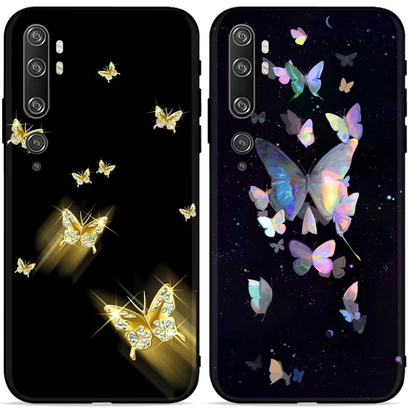 

Cute Butterfly Phone Case For Xiaomi Mi CC9e CC9 Pro 10 Lite Coque Cases Funda Back Cover