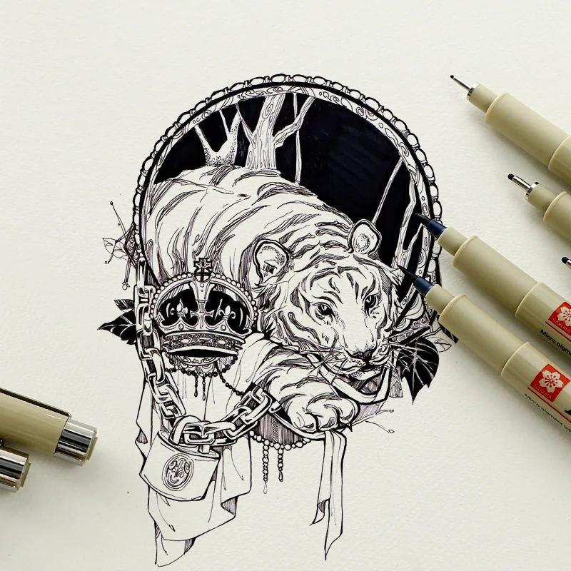 Набор игольчатых ручек ручка для рисования Студенческая ручная роспись