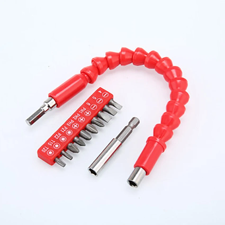 

1 Set Stainless Steel Hex Bits Sockets Electric Screwdriver Head Set Flexible Extension Shaft Hand Tools Bit Holder