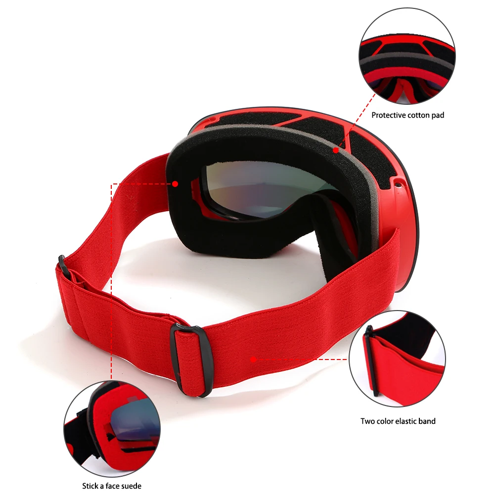

Ski Goggles Double Layers UV400 Anti-fog Big Ski Mask Glasses Skiing Snow Men Women Snowboard Goggles Skiing Sport Accessories