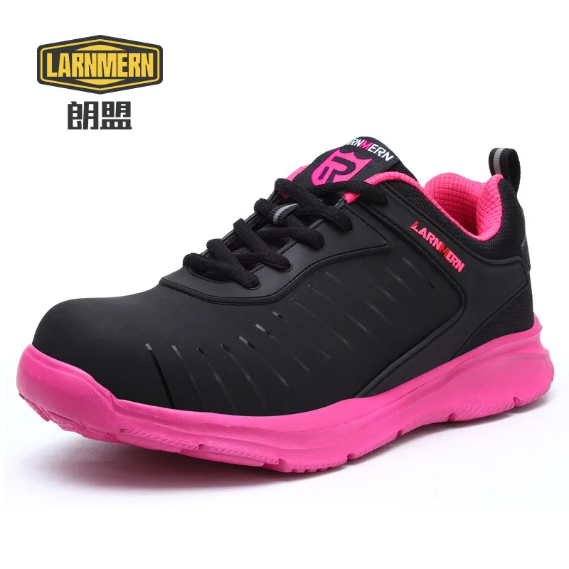 LARNMERN/Женская обувь розового цвета Уличная для работы Защитные ботинки со