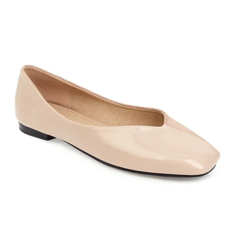 

Туфли с квадратным носком; Летние женские женская обувь на плоской подошве; Большие размеры