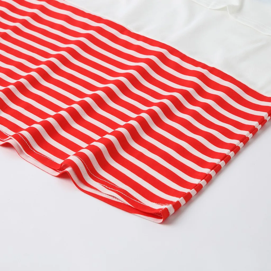 

Maternity Nursing Breastfeeding T-shirt for Pregnant Women Summer Short Sleeve O-Neck Striped Print Loose Nursing T-shirt Tops