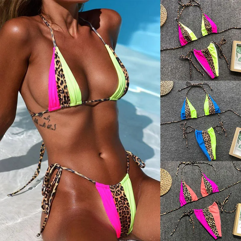 

Sexy Triangle Push Up Bikini Set String Brazilian Bikinis Women Bandage Swimwear Female Biquini Beach Wear Swimming Bathing Suit