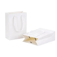 10pcs rectangle cardboard pouches gift shopping bags with string for clothes books packaging wedding birthday party paper bags