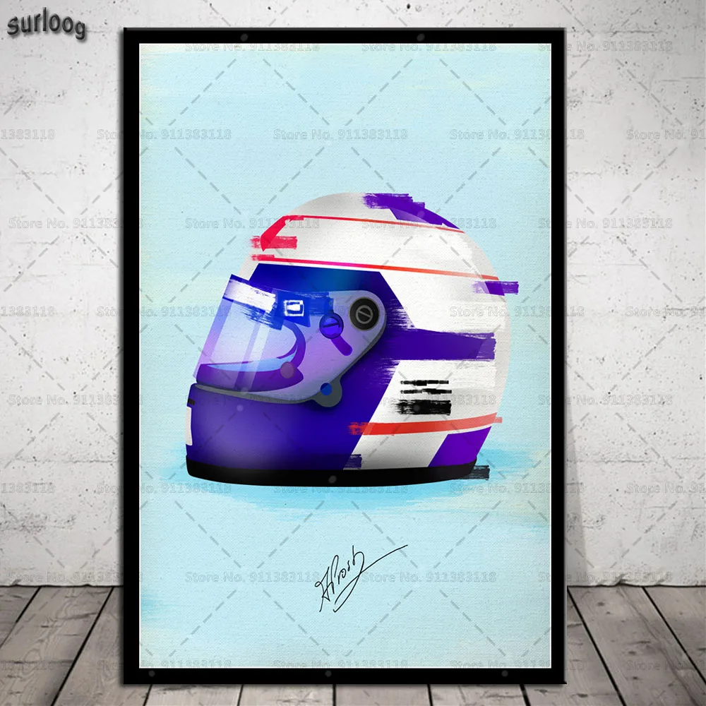 Плакат с изображением шлемов Ayrton Senna. Легендарные горячие фотографии, печати на холсте для декора гостиной и дома.