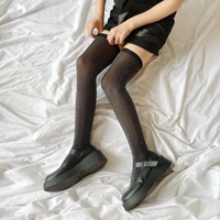 japanese style sexy stockings female silver silk thigh hosiery sheer lingerie medias ins trend women hot girl over knee stocking