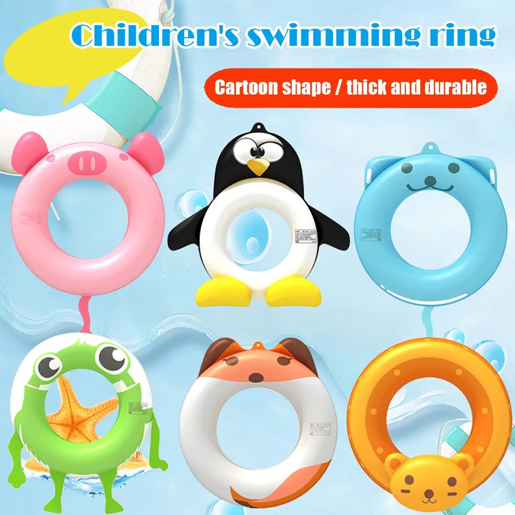 

Cartoon Shape Swimming Ring Little Boy Little Girl Armpit Swimming Ring 60cm Rubber Ring Swimming Pool Toys Water Seat 2021