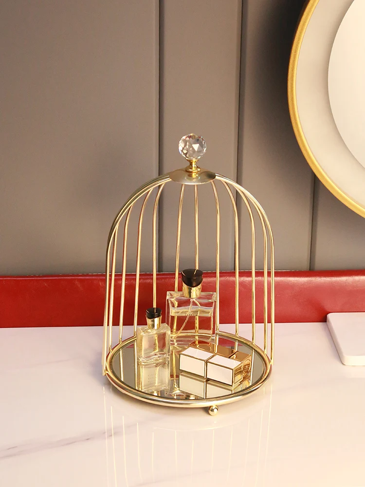 

Tabletop dresser skin care products shelf bird cage storage shelf perfume lipstick box