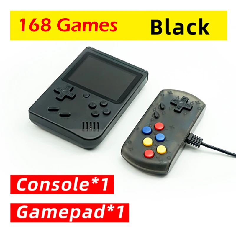 Black-168-2P Coolbaby RS-6 Ретро портативная мини портативная игровая консоль 8 бит 3,0 дюймов цветной ЖК-дисплей Детский Цветной игровой плеер Встроенные игры 168/500 - Цвет: Black-168-2P