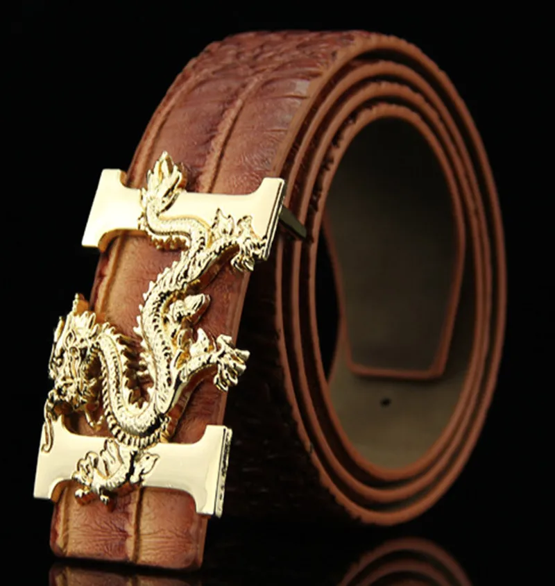 Мужской ремень деловой крокодиловый узор гладкий с пряжкой для мужчин