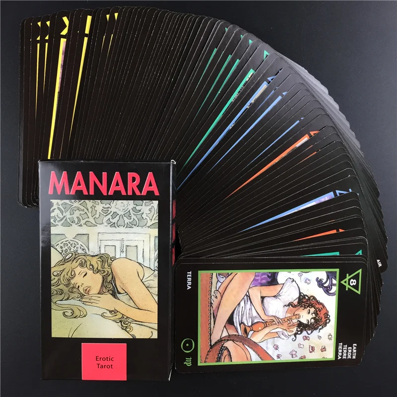 Эротические карты Таро Manara английская версия винтажные таинственные гадание