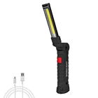 COB светодиодный светильник-вспышка портативный USB Перезаряжаемый 5 режимов рабочее освещение автомобиля светильник Магнитный Фонарь подвесной фонарь с крюком для ремонта кемпинга