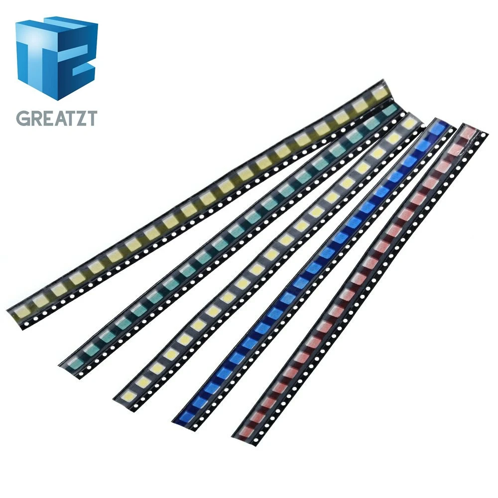 GREATZT 100 шт./лот 5050 SMD белый красный синий зеленый желтый 20 шт. каждый супер яркий