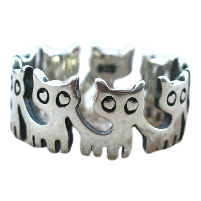 

Cute Cat Rings For Women Band Rings Party Engagement Ring Jewelry Gift