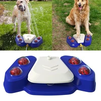 dog drinking water fountain outdoor step on pet water dispenser pet drinking fountain bathing water spray dog toy pets playing