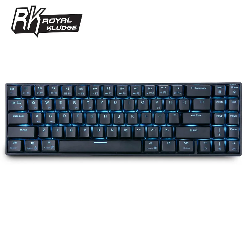 

Royal Kluge - Ergonomic rk61 keyboard, Bluetooth support, dual mode, 60% RGB, mechanical light, 00 game keys for laptops and