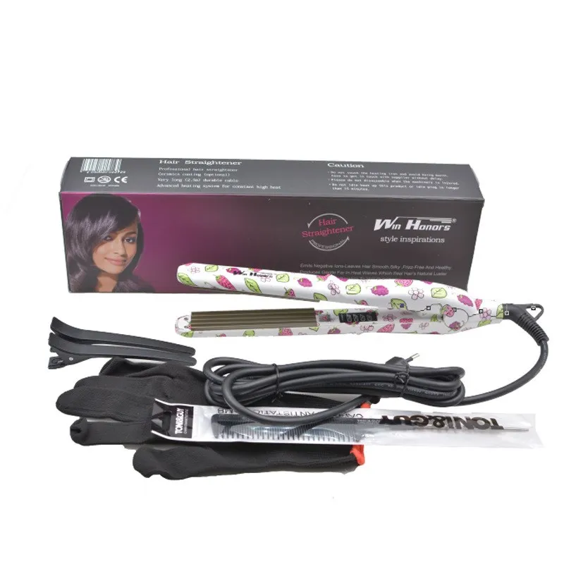 Профессиональные гофрированные щипцы для завивки волос кукурузная пластина