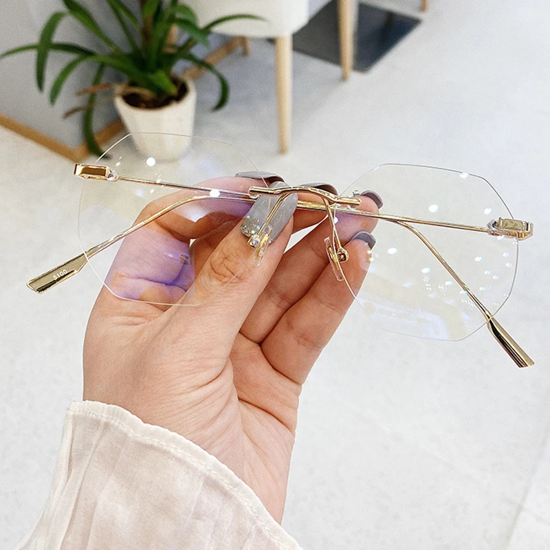 Анти синий светильник сплав нестандартные Квадратные прозрачные очки для женщин