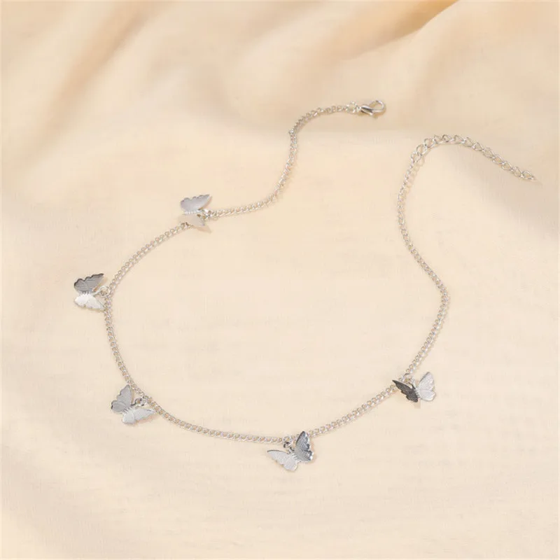 

2021 Jewelry Gifts Women Short Butterfly Pendant Single Layer Necklace