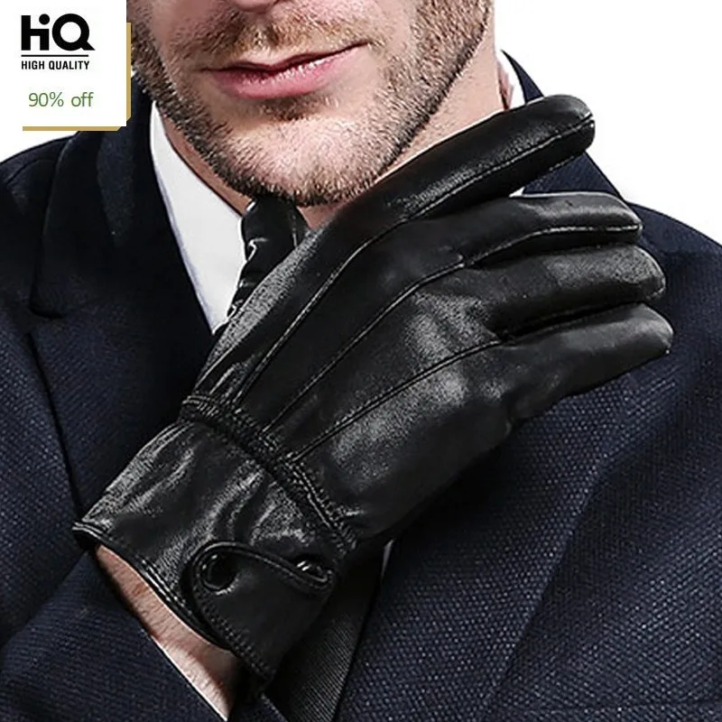 2020 Новое поступление мужские перчатки для вождения Модные флисовые короткие