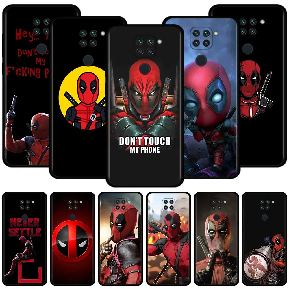 Чехол для Xiaomi Redmi Note 10 9 8 Pro Max 9S 9T 8T 7 чехол телефона K40 Plus 9A 9C с героем Marvel Дэдпул |