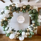 135 шт. зеленый авокадо Свадьба День рождения детский душ DIY белые праздники украшения для обеденного стола знак воздушный шар гирлянда