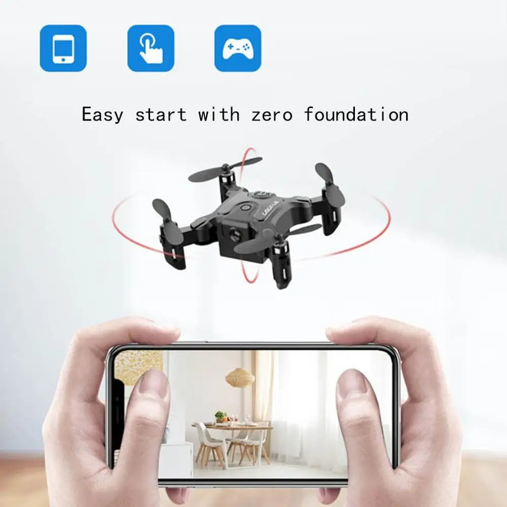 4K мини-Дрон Карманный Радиоуправляемый квадрокоптер с/без камеры HD режим