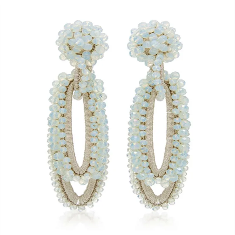 

Exaggerated Crystal Long Earrings Exquisite Aretes De Mujer Mother's Day Gift Oorbellen large Pendientes Mujer Moda 2020 new