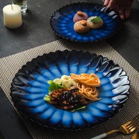 underglaze color kiln ceramic dish plate household simple steak plate tableware flat plate salad dessert cake breakfast plate