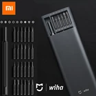 Набор отверток Xiaomi Mijia Wiha, комплект из 24 магнитных насадок с алюминиевой коробкой, для ежедневного использования, для умного дома