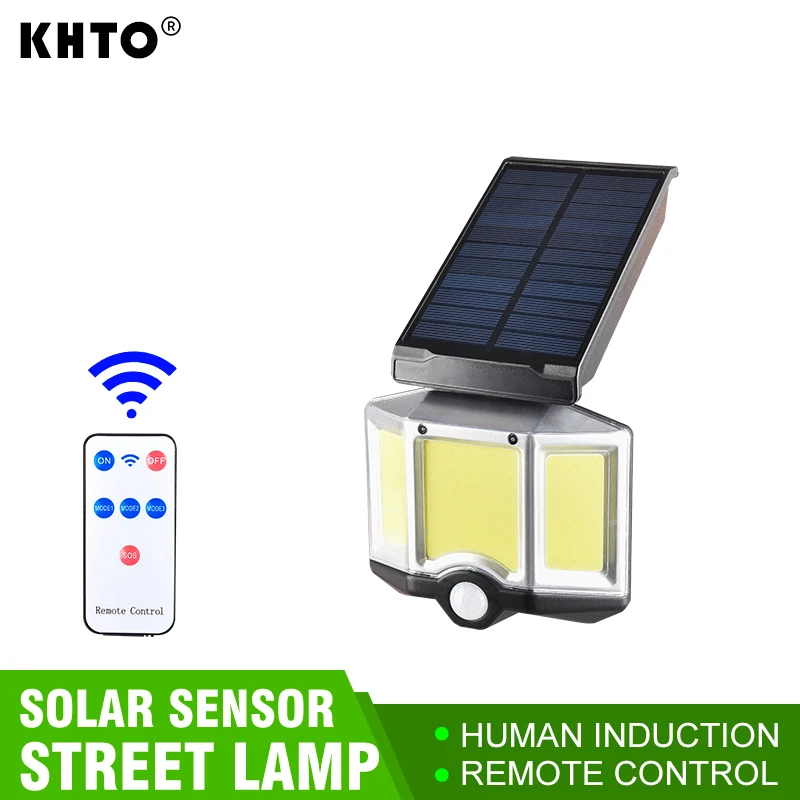 

Светодиодный светильник на солнечной батарее, уличный солнечный светильник с датчиком движения, водонепроницаемый настенный светильник н...