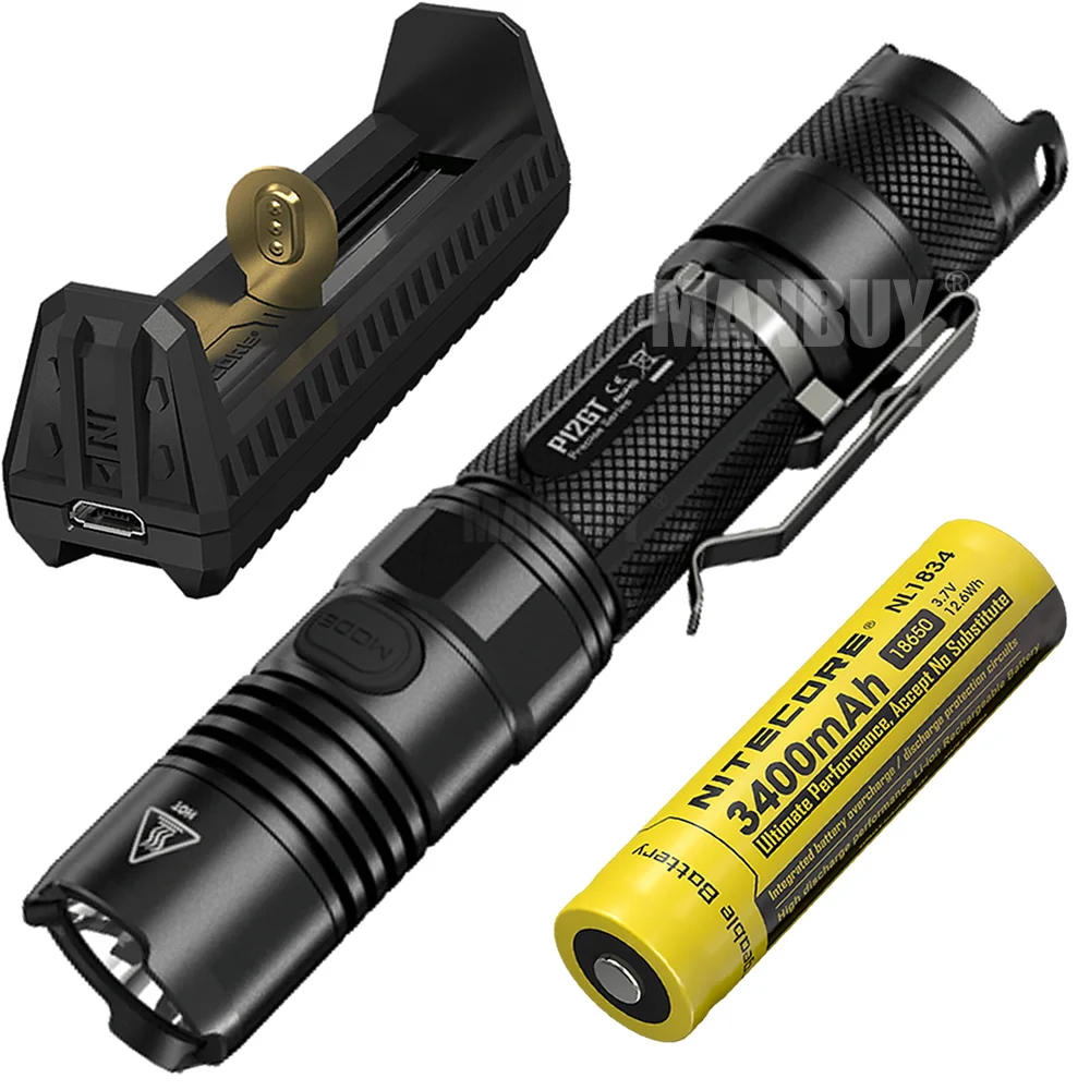 Бесплатная доставка NITECORE P12GT 18650 батарея + F1 USB зарядное устройство 1000LM CREE XPL HI V3