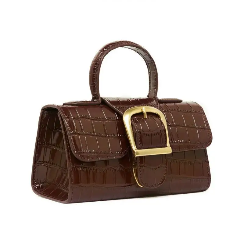 Женская сумка сетчатая красная винтажная квадратная сумка-слинг с крокодиловым