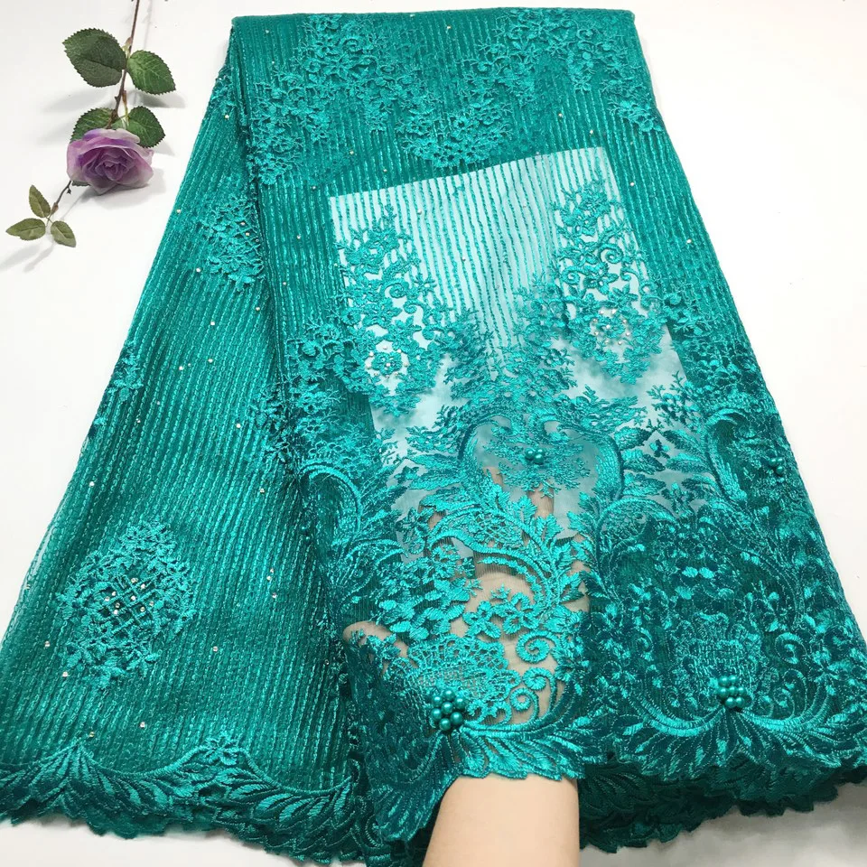 Нигерийское кружево ткань Персиковое Африканское 2021 высокое качество кружева с