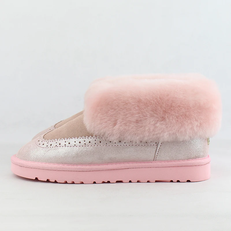 UVWP новые женские зимние ботинки высшего качества с натуральным мехом модные