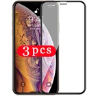 Чехол для iphone SE 2020 11 pro X XS MAX XR 8 7 6 6s plus, 3 шт., защита экрана телефона, закаленное стекло, защитная пленка на стекло