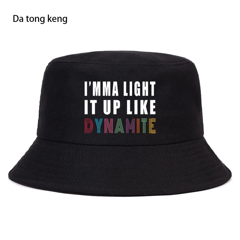 DYNAMITE Summer Hat K-pop KPOP Bangtan Unisex Panama Bucket Cap The Design Flat Visor JIMIN JIN SUGA V JUNGKOOK Fisherman hat images - 6