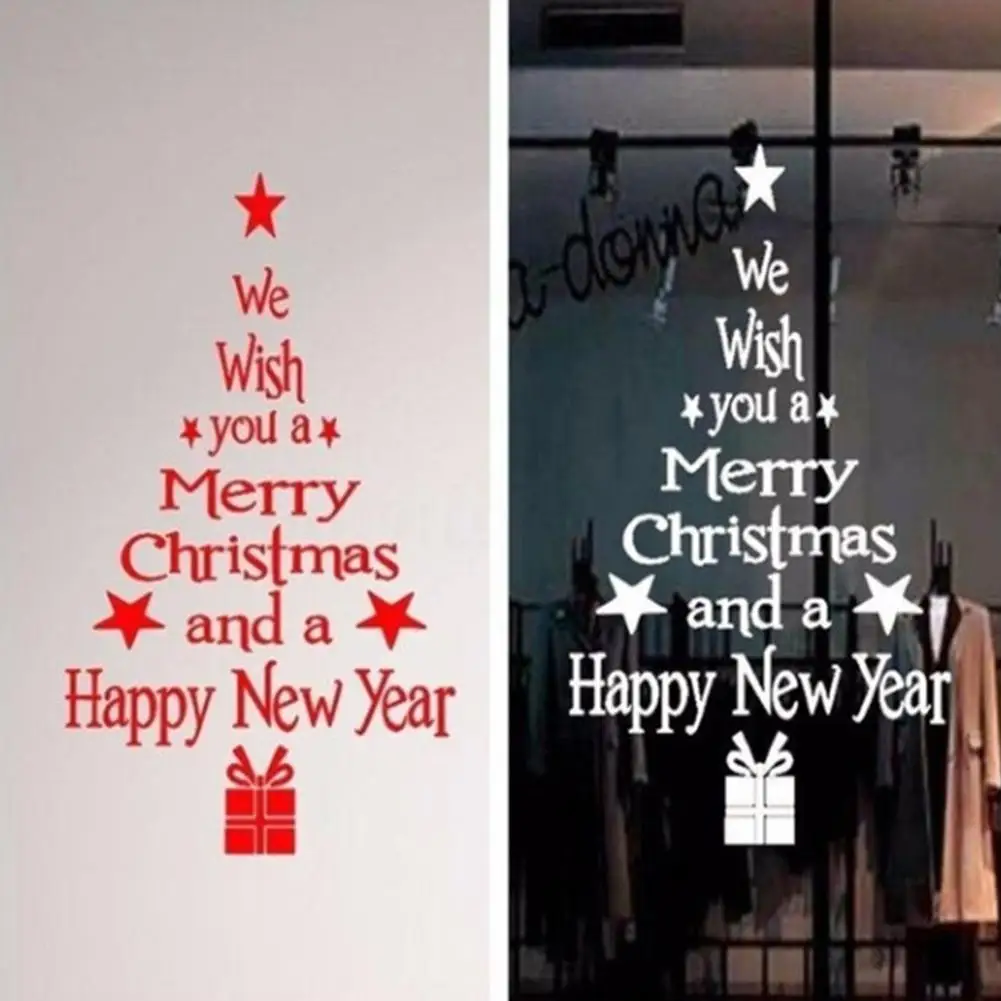 1 шт. стикер на стену в форме рождественской елки для украшения Рождественского