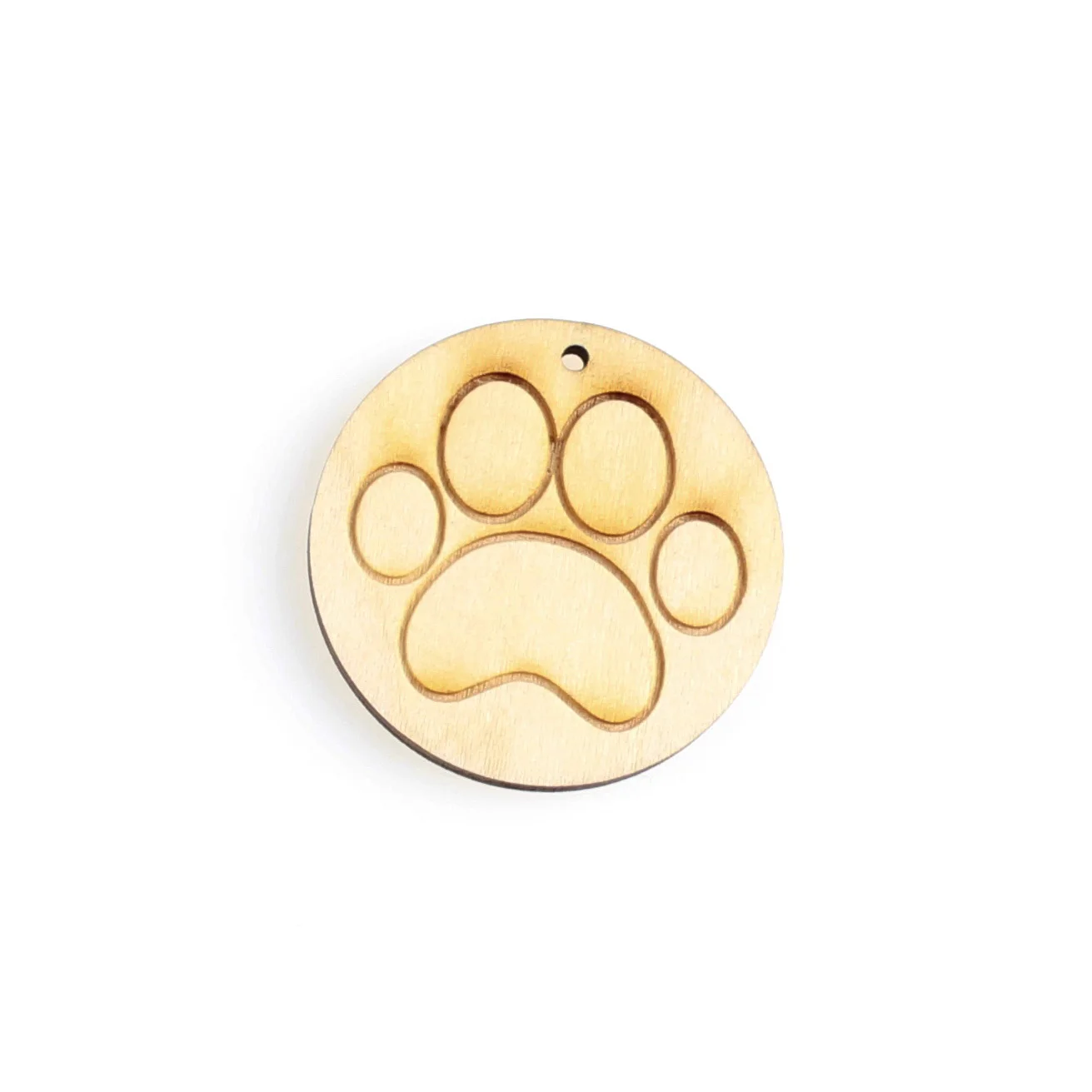 

Bear paw shape round, mascot laser cut, Christmas decorations, silhouette, blank unpainted, 25 pieces, wooden shape (2029)