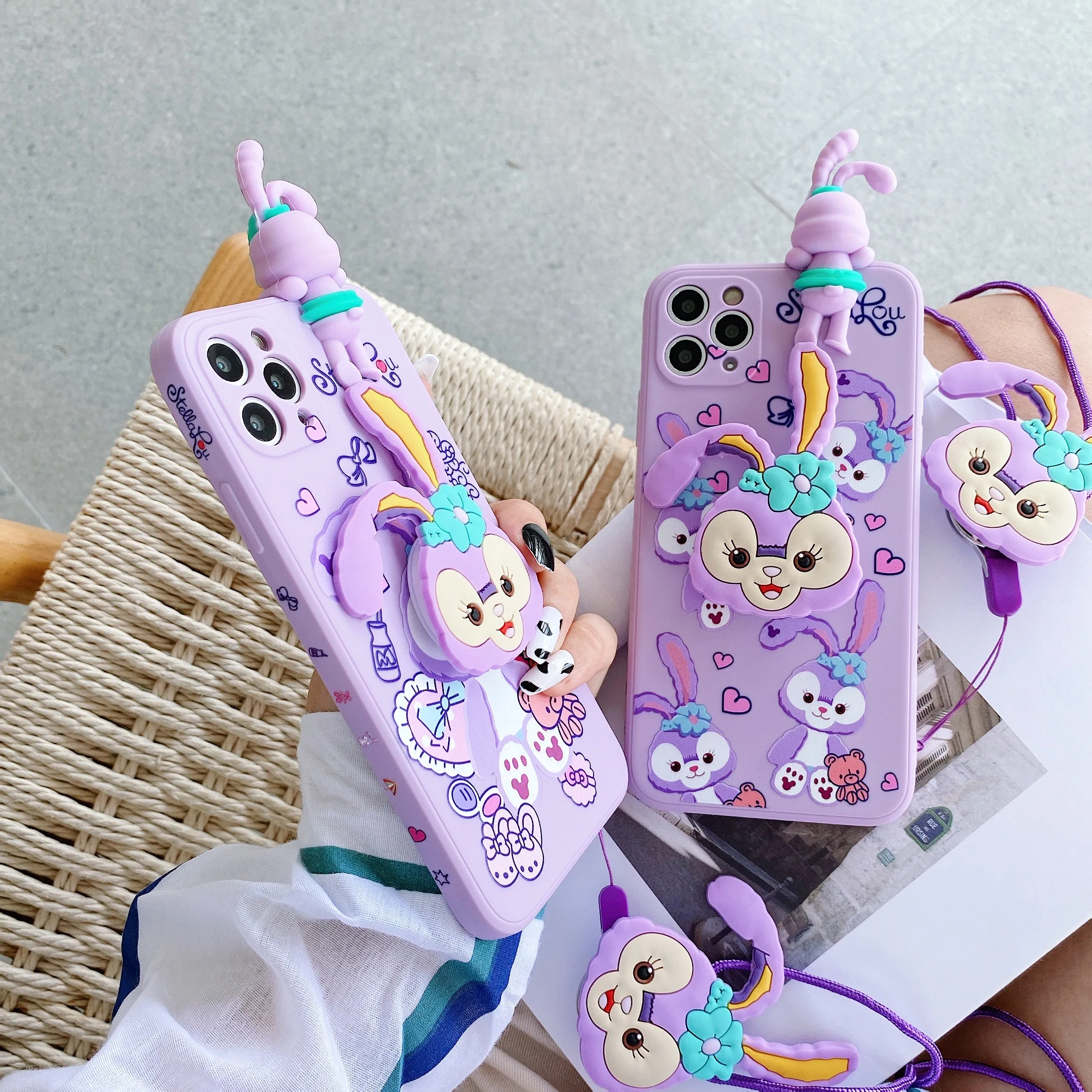 Японское аниме Doraemon мягкий силиконовый зеркальный держатель чехол для телефона